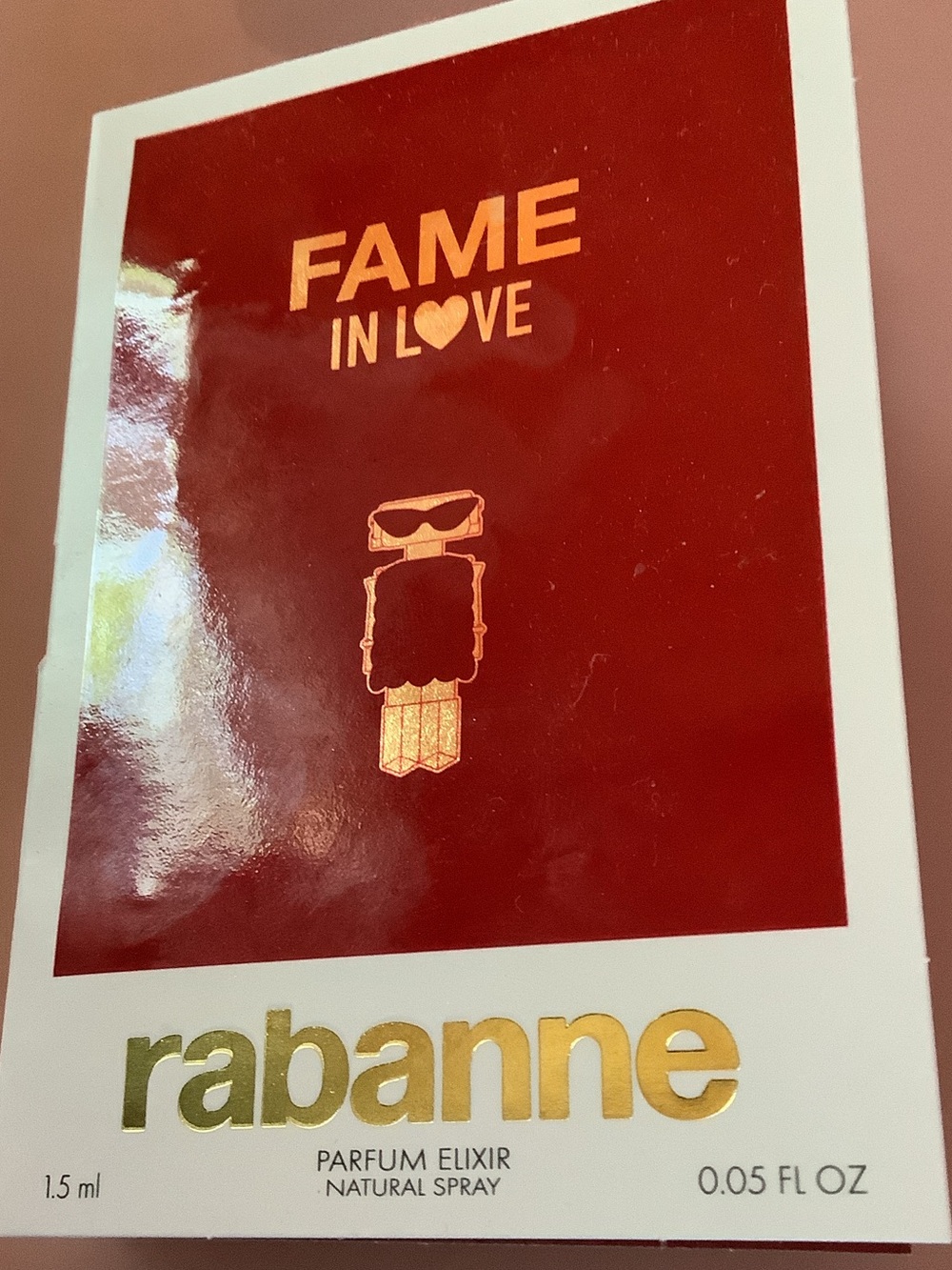 Rabanne Fame In Love Parfum Elixir Sample – Red & Gold